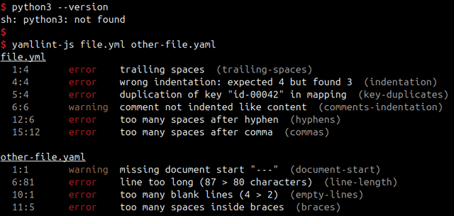 cover - project: yamllint-js